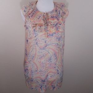 CAbi | Flashback Tunic Sheer Ruffle Blouse #837